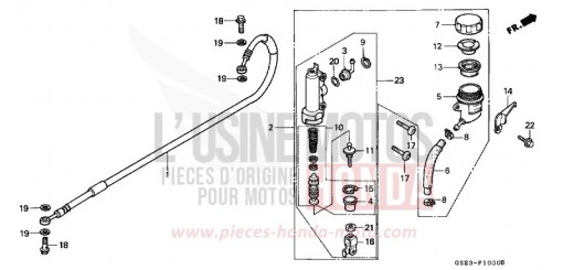HAUPTBREMSE, HINTEN ZYLINDER (CR80RN/RP/RR) CR80RR de 1994